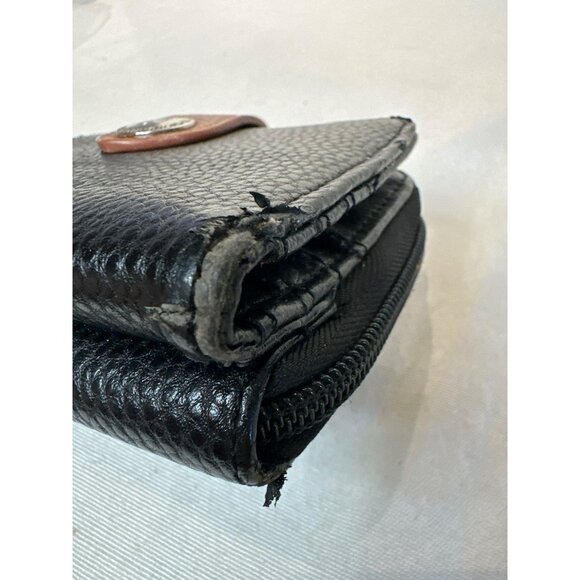 Stonemountain Black Leather Wallet Bifold 5" x 4" - Picture 2 of 5